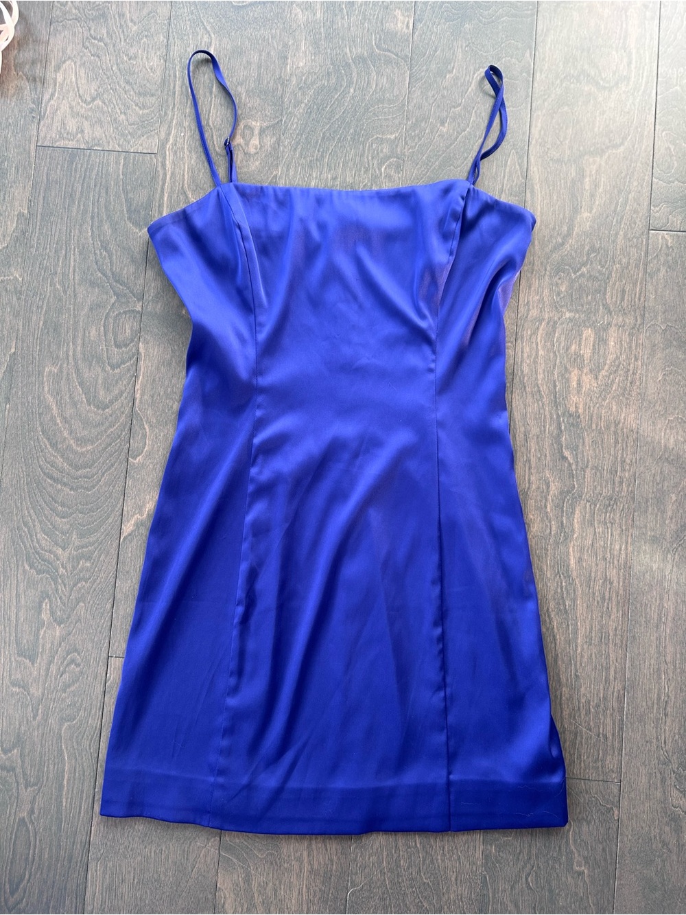 Sunday Best Royal Blue/Purple Satin Slip Mini Dress